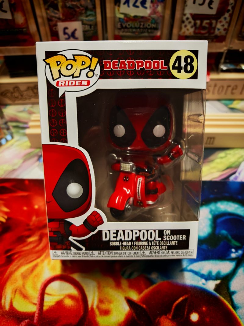 Funko pop Deadpool on scooter 48