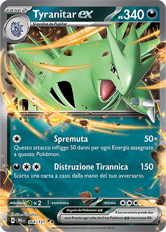 064-131 Tyranitar ex (IT) – MINT