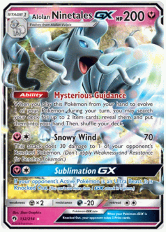 Alolan Ninetales GX - Lost Thunder #132