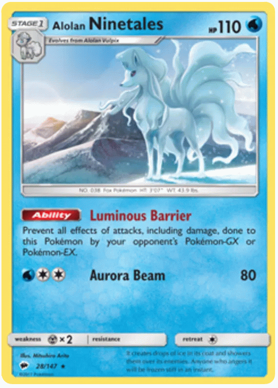 Alolan Ninetales - Burning Shadows #28