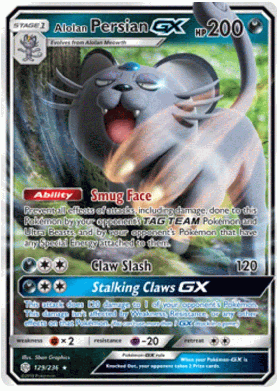 Alolan Persian GX - Cosmic Eclipse #129