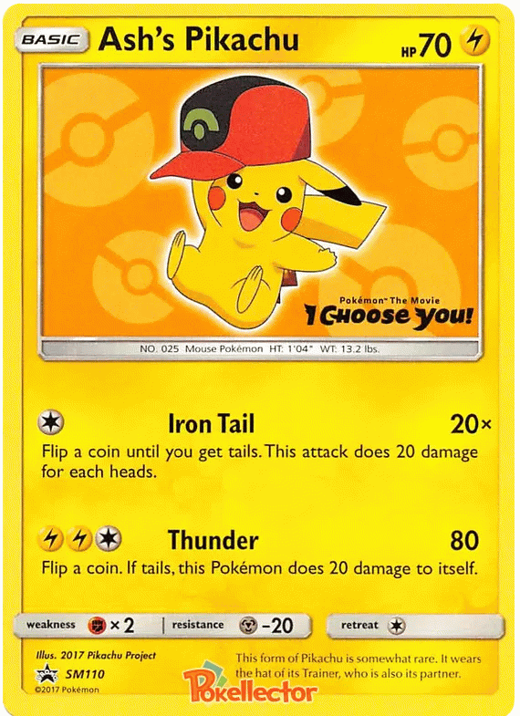 Ash's Pikachu - Sun & Moon Promos #110