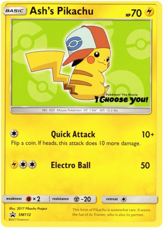 Ash's Pikachu - Sun & Moon Promos #112