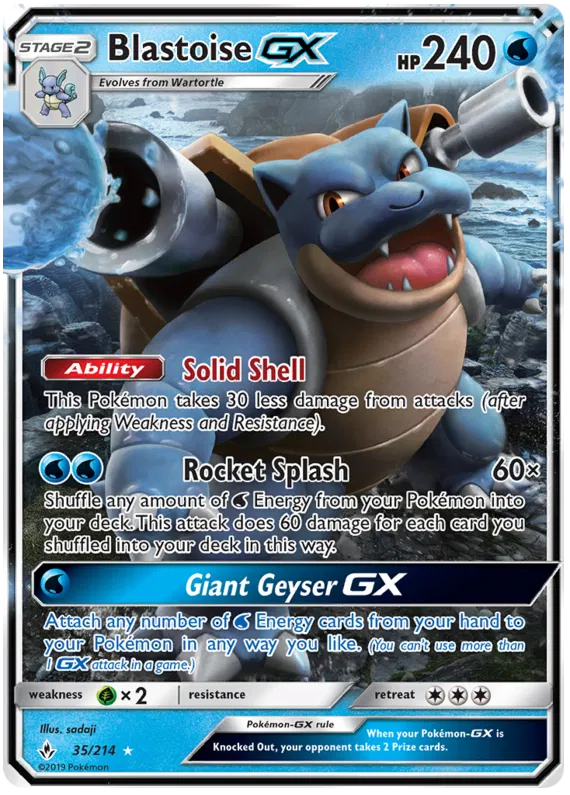 Blastoise GX - Unbroken Bonds #35