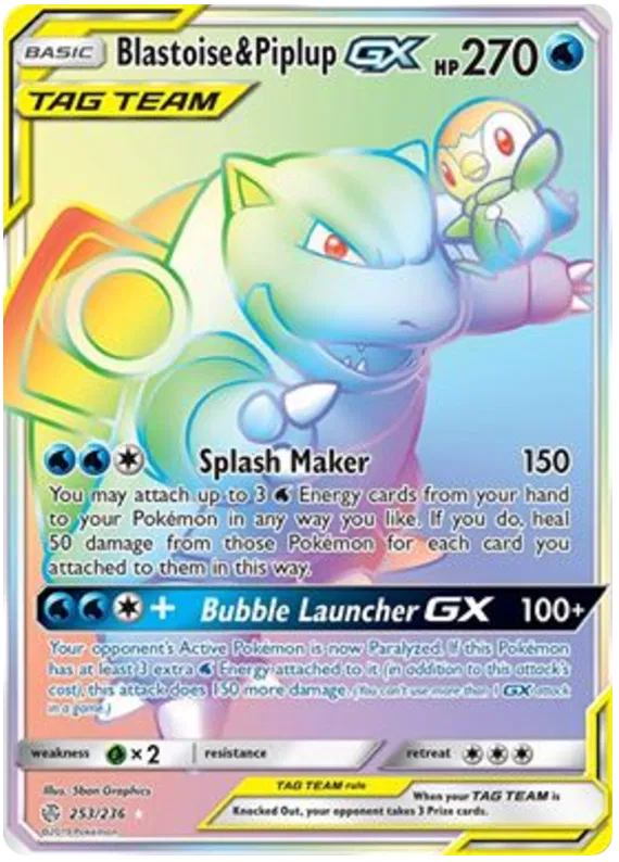 Blastoise & Piplup GX - Cosmic Eclipse #253