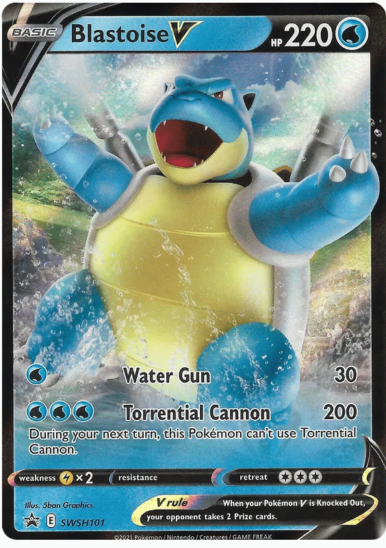 Blastoise V - Sword & Shield Promos #101