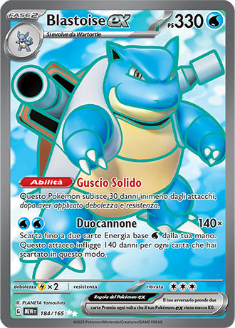 Blastoise ex - Scarlatto & Violetto - 151 #184