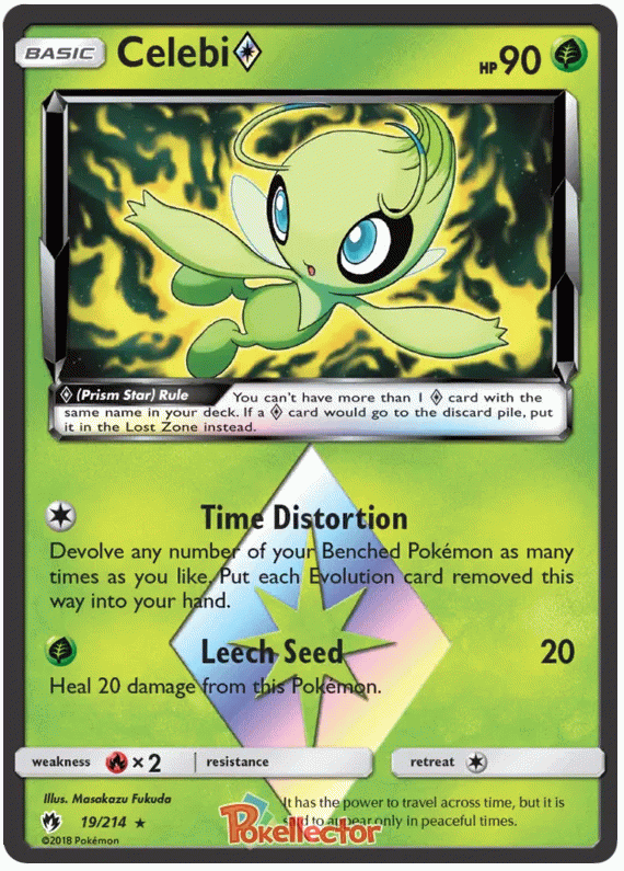 Celebi Prism Star - Lost Thunder #19