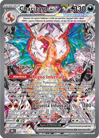 Charizard ex - Ossidiana Infuocata #223