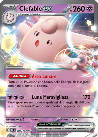 Clefable ex - Ossidiana Infuocata #82