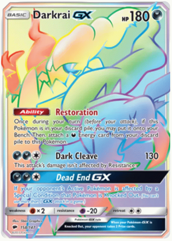 Darkrai GX - Burning Shadows #158