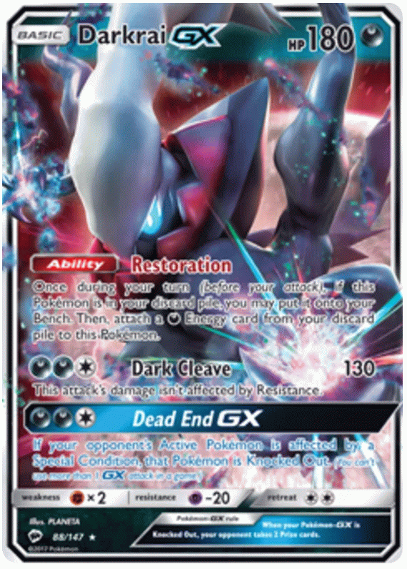 Darkrai GX - Burning Shadows #88