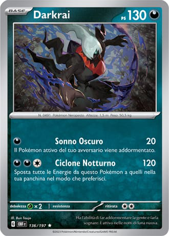 Darkrai - Ossidiana Infuocata #136