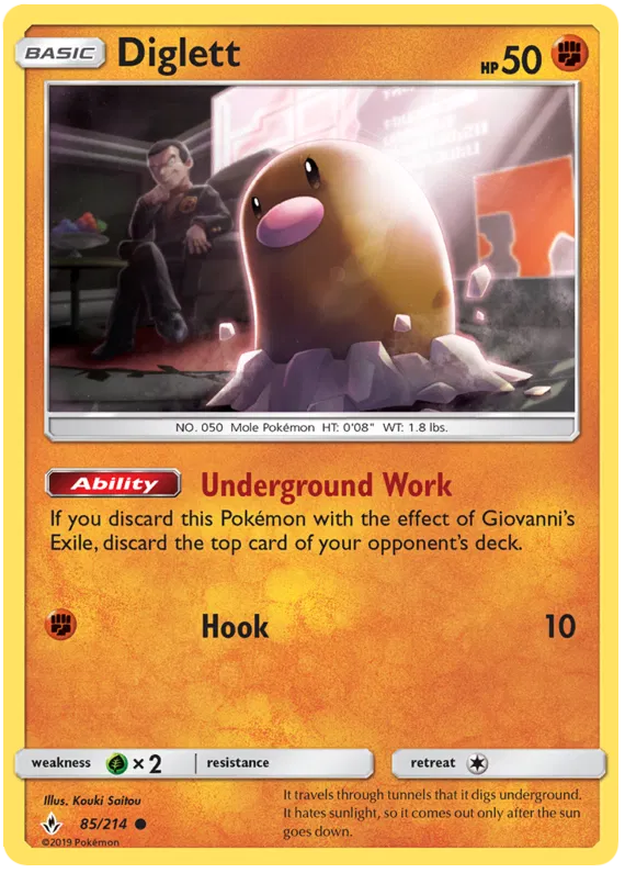 Diglett - Unbroken Bonds #85