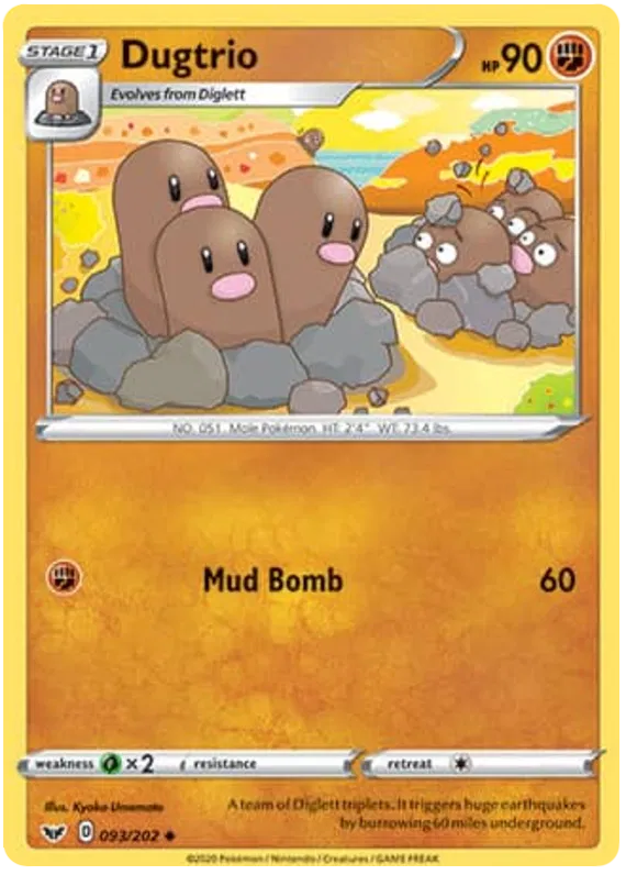 Dugtrio - Sword & Shield #93