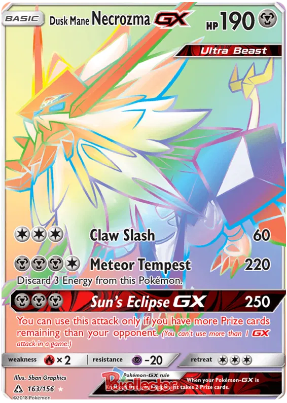 Dusk Mane Necrozma GX - Ultra Prism #163