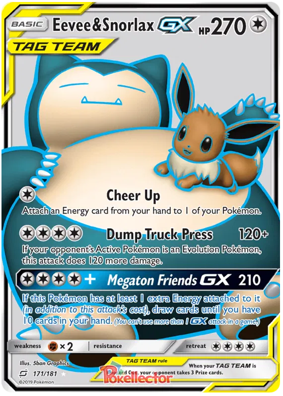 Eevee & Snorlax GX - Team Up #171