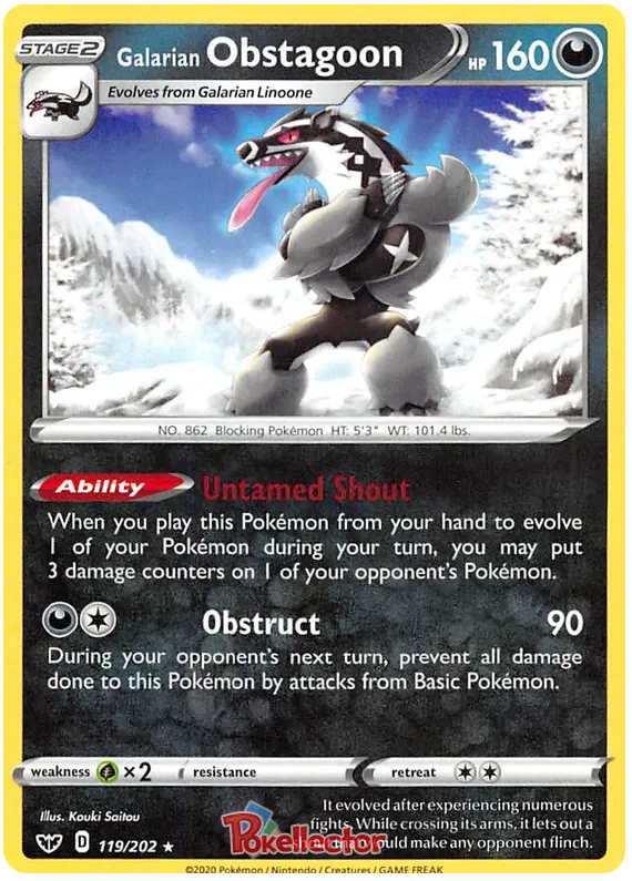 Galarian Obstagoon - Sword & Shield #119