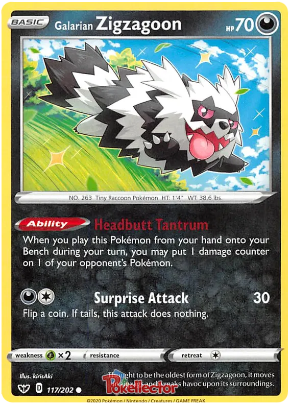 Galarian Zigzagoon - Sword & Shield #117