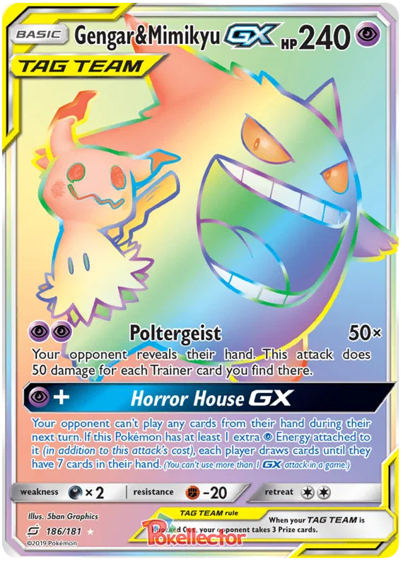 Gengar & Mimikyu GX - Team Up #186