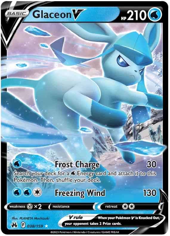 Glaceon V - Crown Zenith #38