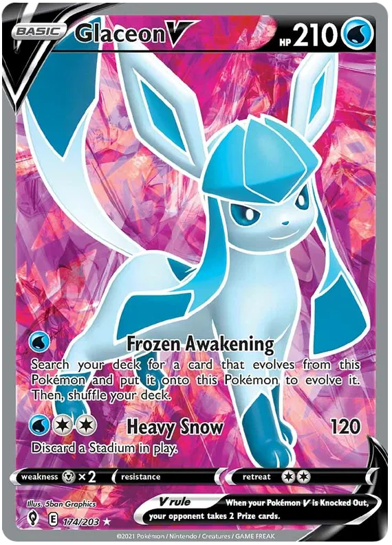 Glaceon V - Evolving Skies #174