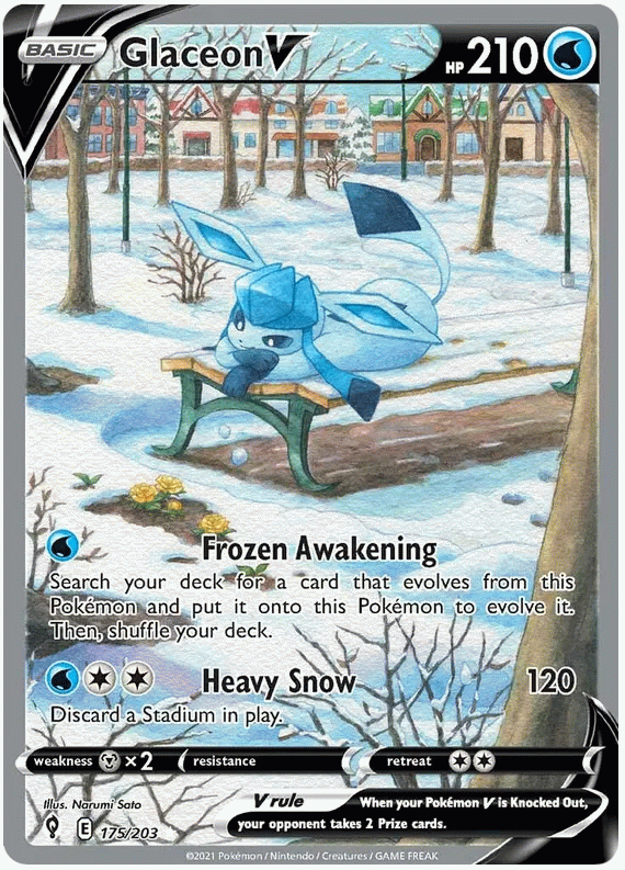 Glaceon V - Evolving Skies #175