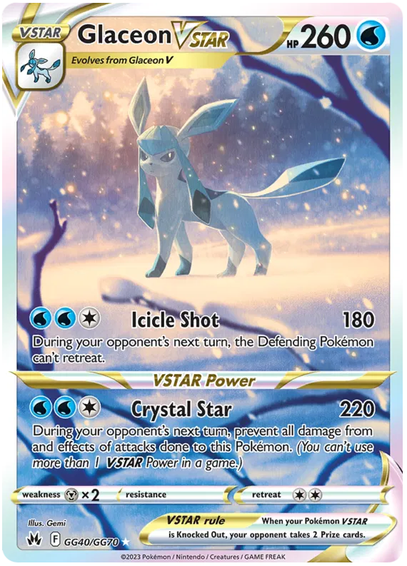 Glaceon VSTAR - Crown Zenith - Galarian Gallery #40