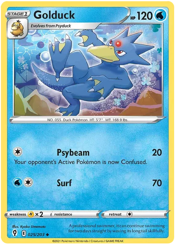 Golduck - Evolving Skies #25