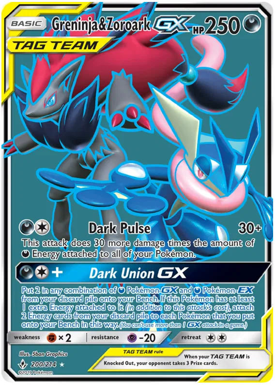 Greninja & Zoroark GX - Unbroken Bonds #200