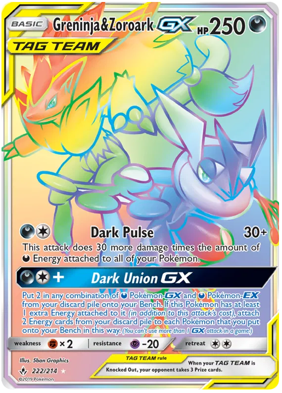 Greninja & Zoroark GX - Unbroken Bonds #222