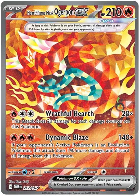 Hearthflame Mask Ogerpon ex - Crepuscolo Mascherato #212