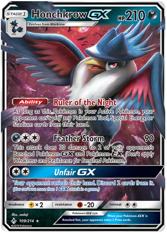 Honchkrow GX - Unbroken Bonds #109