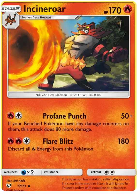 Incineroar - Shining Legends #17