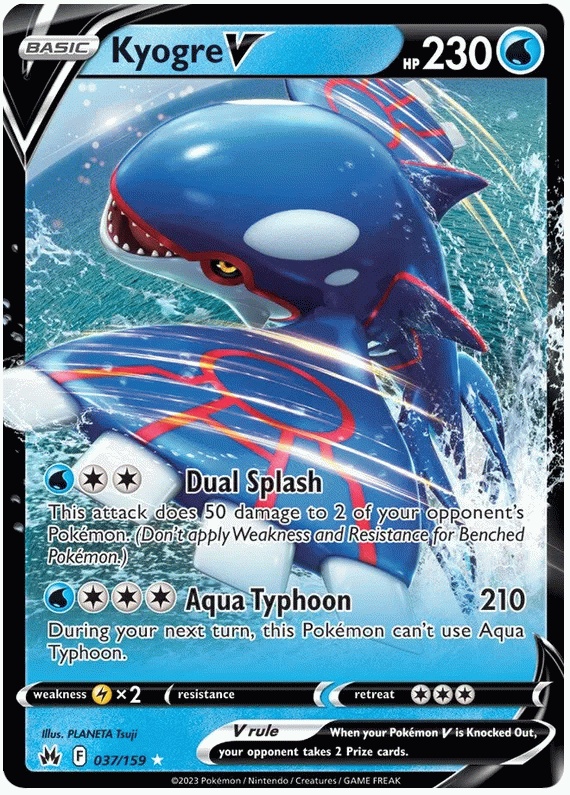 Kyogre V - Crown Zenith #37