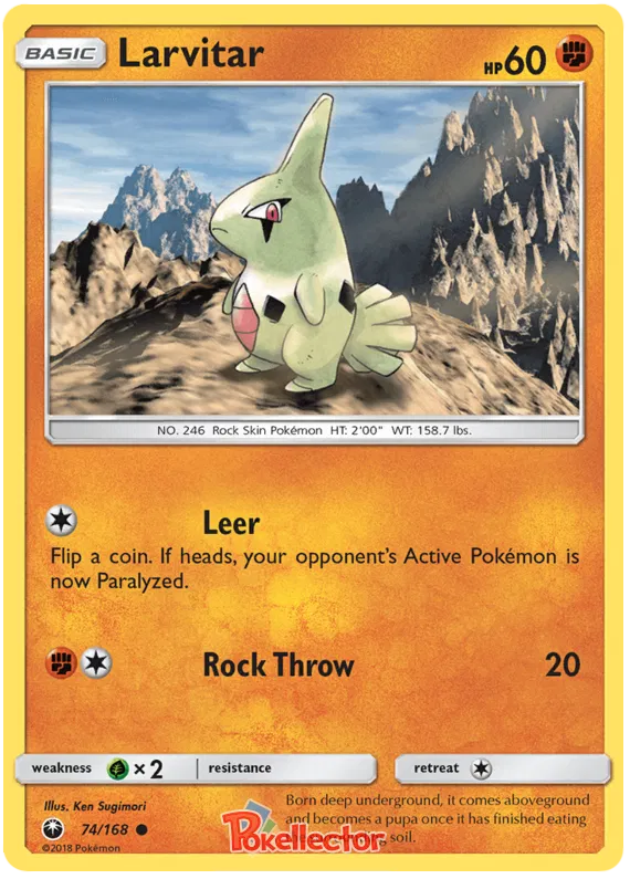 Larvitar - Celestial Storm #74