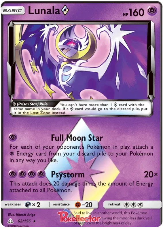 Lunala Prism Star - Ultra Prism #62