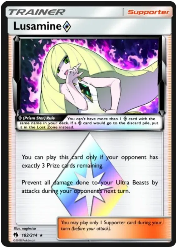 Lusamine Prism Star - Lost Thunder #182