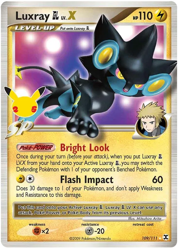 Luxray GL LV. X (Celebrations Promo) - Platinum - Rising Rivals #109