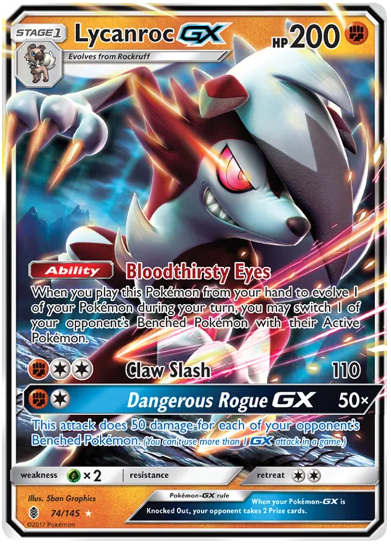 Lycanroc GX - Guardians Rising #74