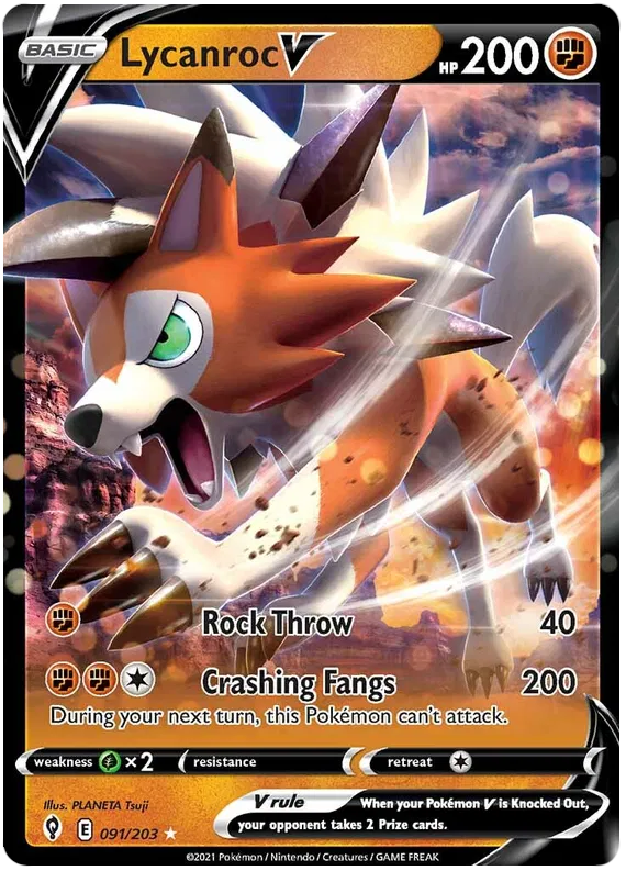 Lycanroc V - Evolving Skies #91