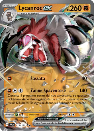 Lycanroc ex - Evoluzioni A Paldea	 #117