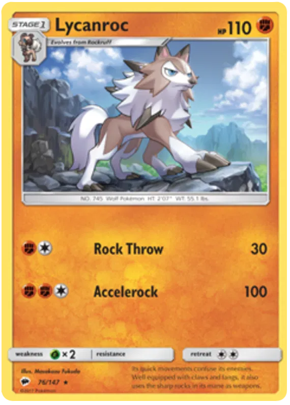 Lycanroc - Burning Shadows #76