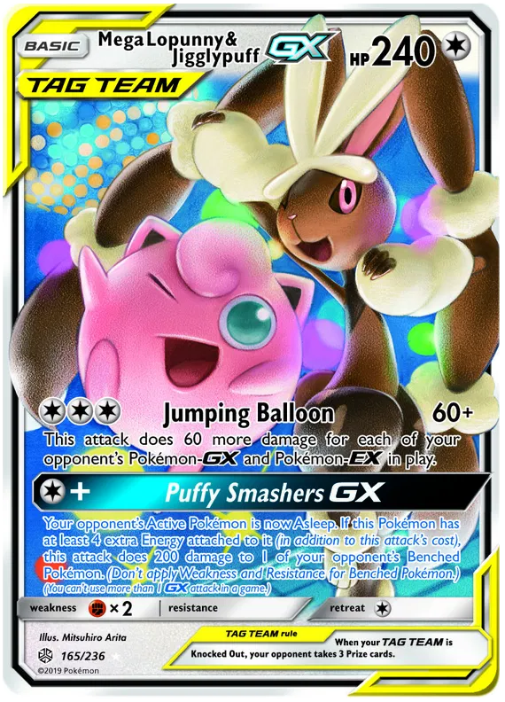 Mega Lopunny & Jigglypuff GX - Cosmic Eclipse #165