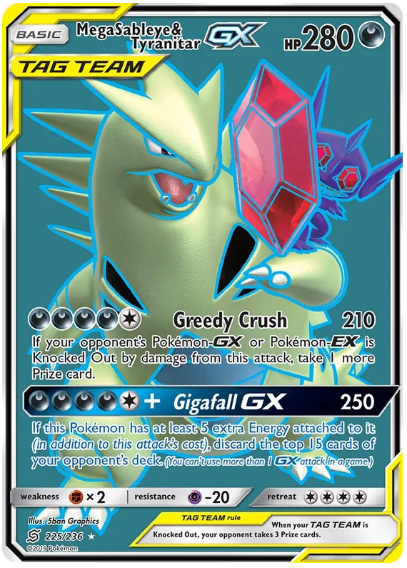 Mega Sableye & Tyranitar GX - Unified Minds #225