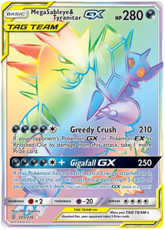 Mega Sableye & Tyranitar GX - Unified Minds #245