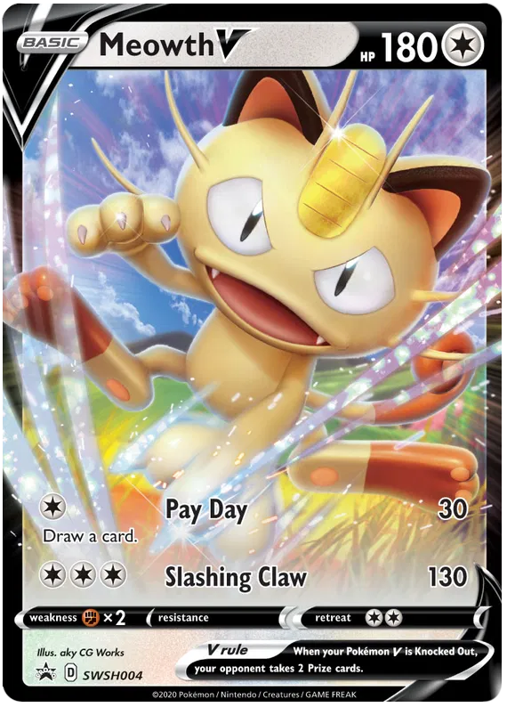 Meowth V - Sword & Shield Promos #4