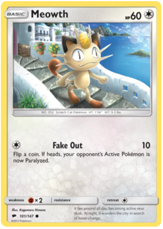 Meowth - Burning Shadows #101