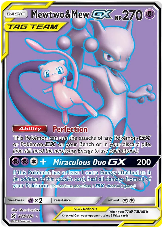 Mewtwo & Mew GX - Unified Minds #222