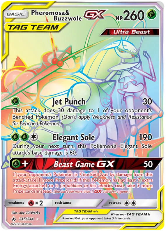 Pheromosa & Buzzwole GX - Unbroken Bonds #215